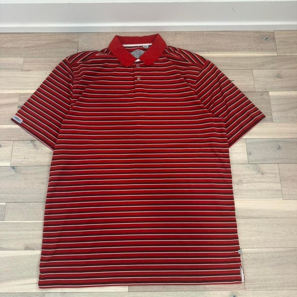 Callaway red striped golf polo shirts Sz XXL  #golfwear #preppy